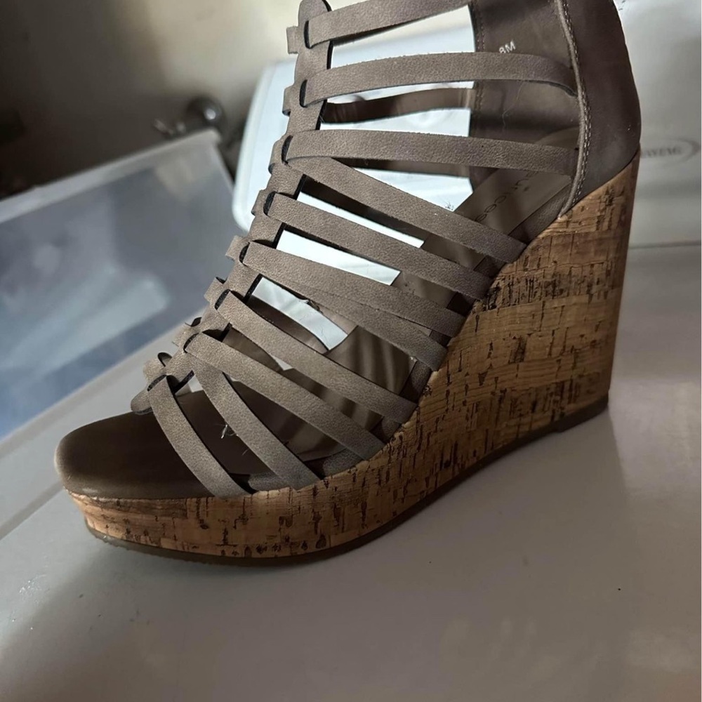 Stylish Brown Wedge Sandals